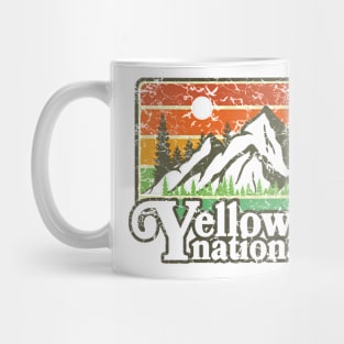 Vintage Yellowstone National Park Retro 80's Graphic Mug